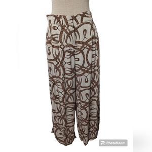 H & M x Richard Allen Snake Print Wide Leg Palazzo Pants Size 8 NWOT